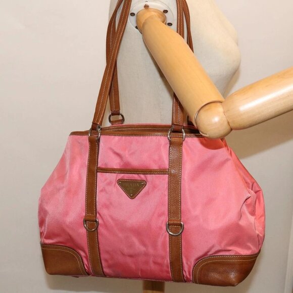 PRADA Tote Bag Nylon Pink